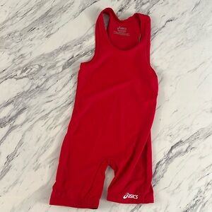 ASICS singlet size XS Red Boys
